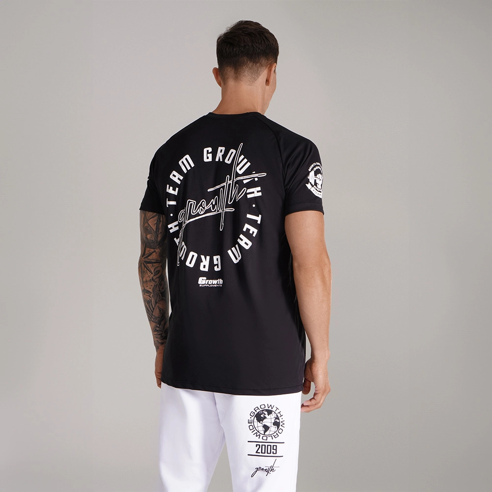 Camiseta Dry-Fit Preta POSE - GROWTH SUPPLEMENTS