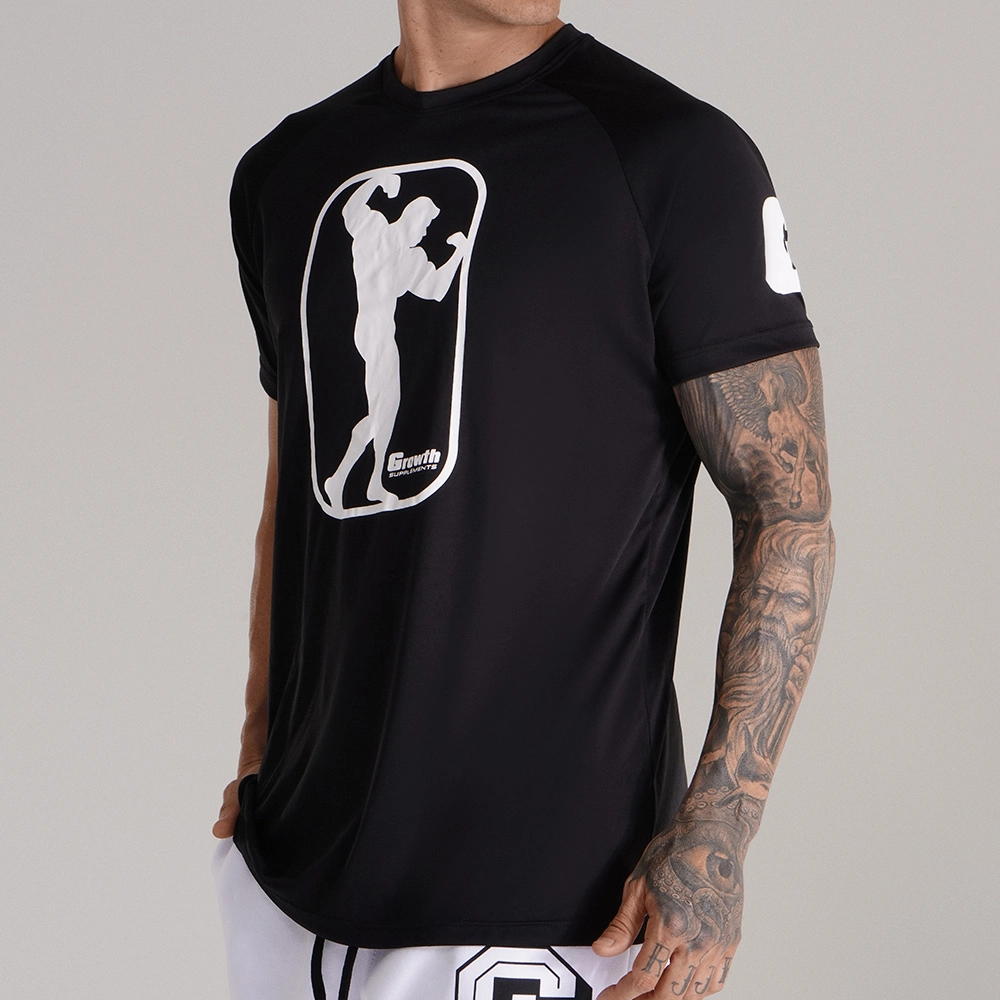 Camiseta Dry-Fit Preta POSE - GROWTH SUPPLEMENTS