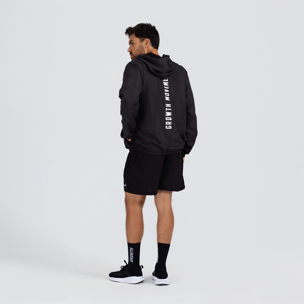 Jaqueta Preta Corta Vento G Branco