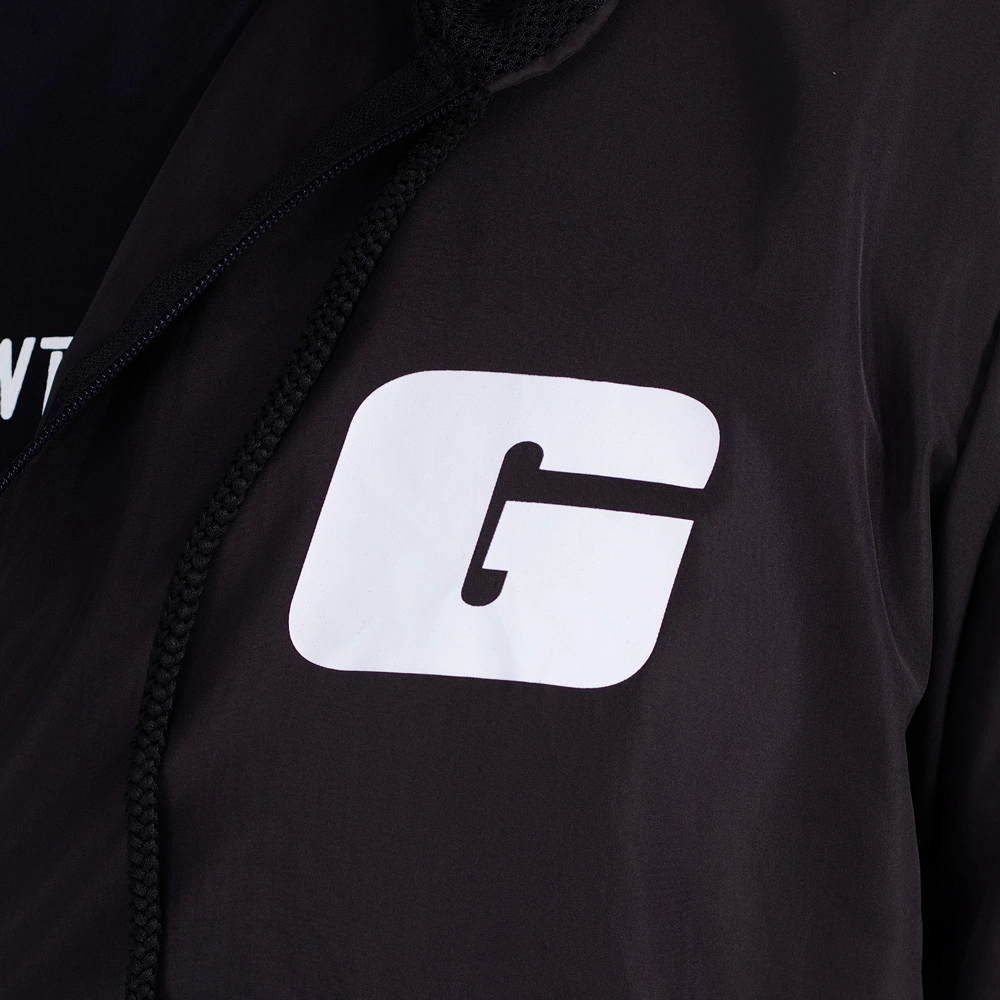 Jaqueta Preta Corta Vento G Branco