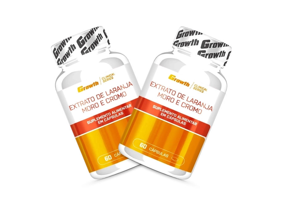 GROWTH SUPPLEMENTS - embalagem de extrato de laranja moro e cromo
