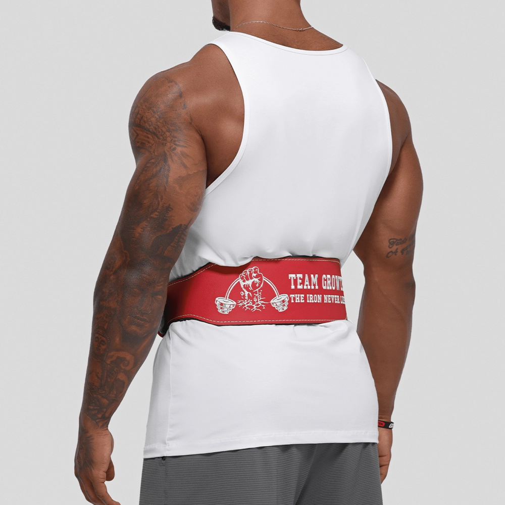 CINTURÃO VERMELHO TEAM GROWTH THE IRON NEVER LIES - GROWTH SUPPLEMENTS