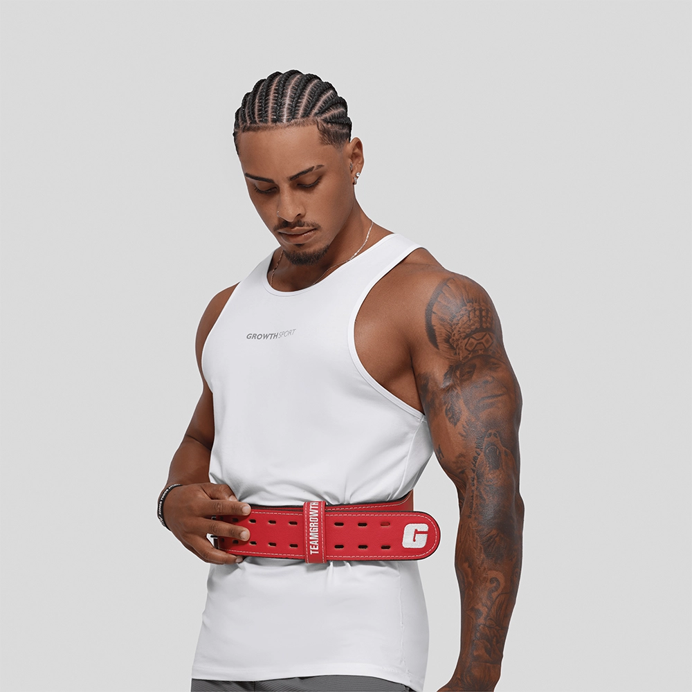 CINTURÃO VERMELHO TEAM GROWTH THE IRON NEVER LIES - GROWTH SUPPLEMENTS