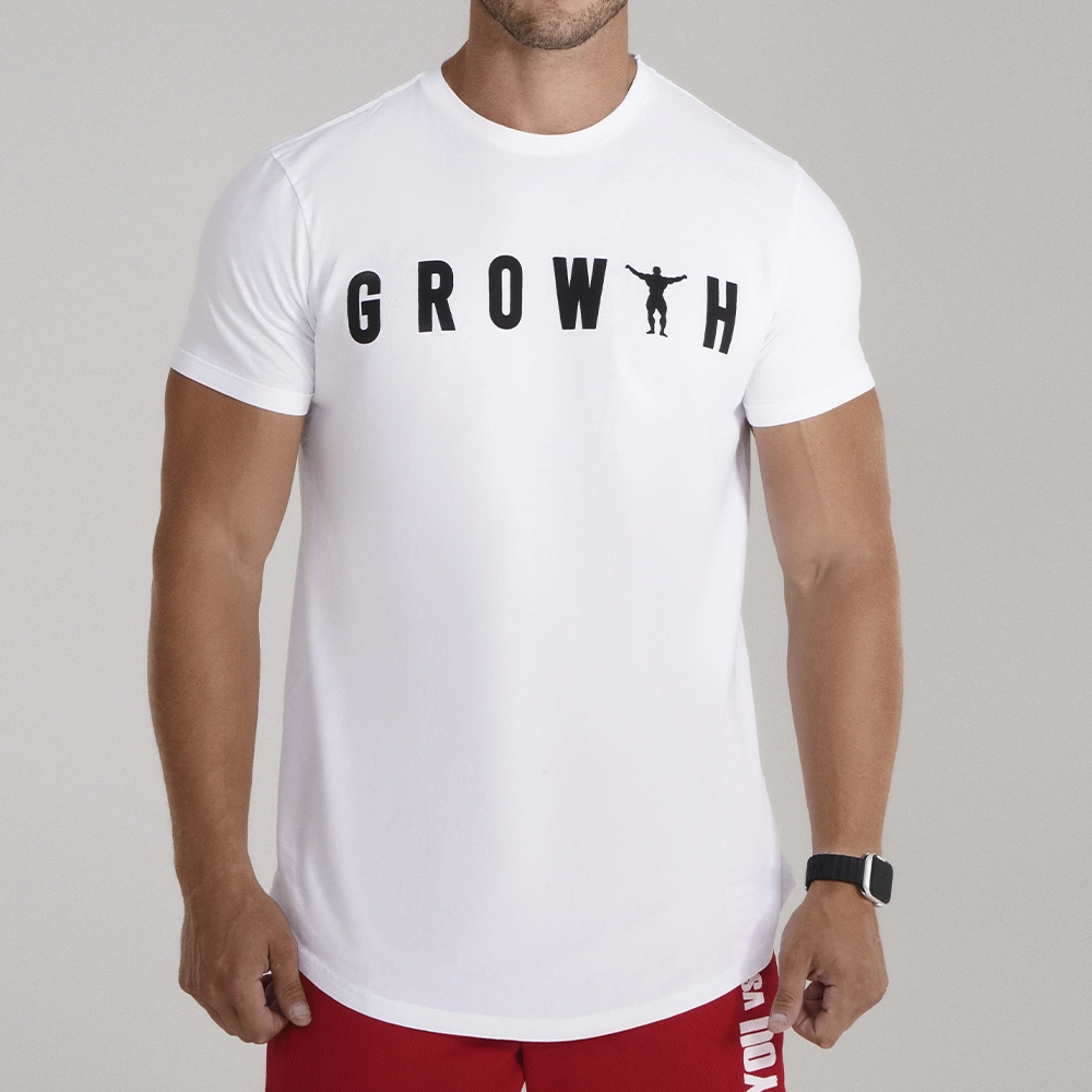 CAMISETA PREMIUM LONG GROWTH MAN BRANCA - GROWTH SUPPLEMENTS