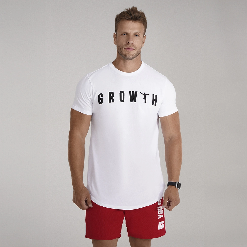 CAMISETA PREMIUM LONG GROWTH MAN BRANCA - GROWTH SUPPLEMENTS