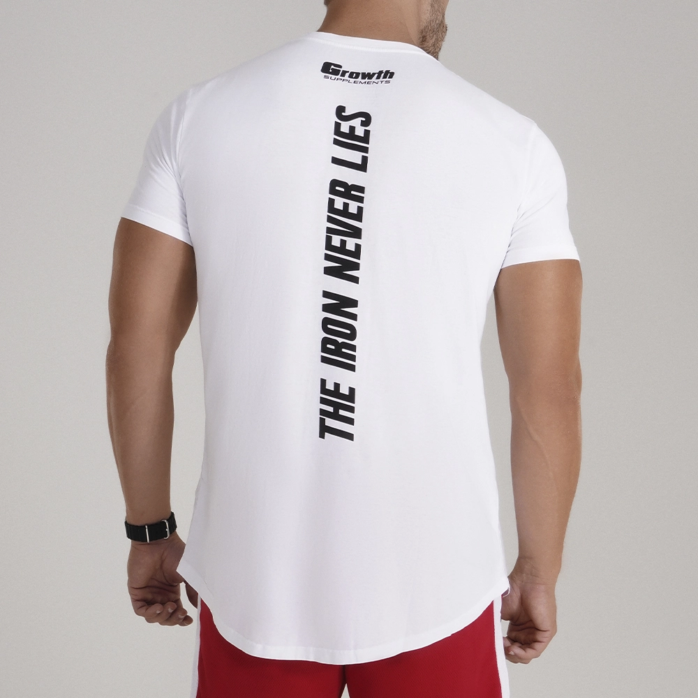 CAMISETA PREMIUM LONG GROWTH MAN BRANCA - GROWTH SUPPLEMENTS