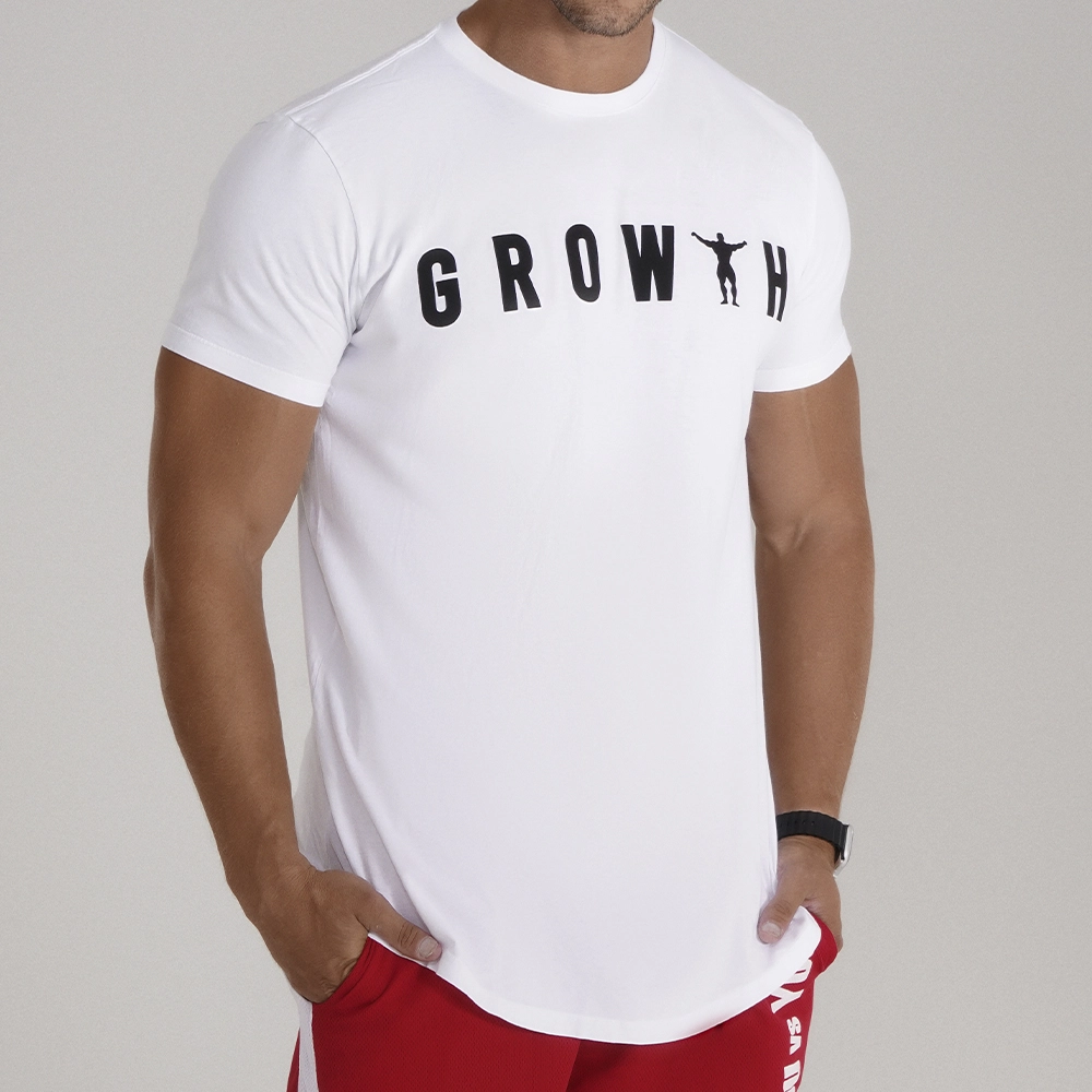 CAMISETA PREMIUM LONG GROWTH MAN BRANCA - GROWTH SUPPLEMENTS