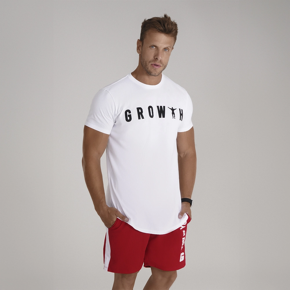 CAMISETA PREMIUM LONG GROWTH MAN BRANCA - GROWTH SUPPLEMENTS