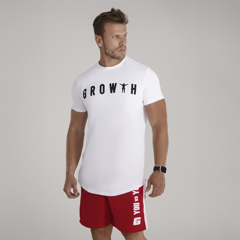 CAMISETA PREMIUM LONG GROWTH MAN BRANCA - GROWTH SUPPLEMENTS