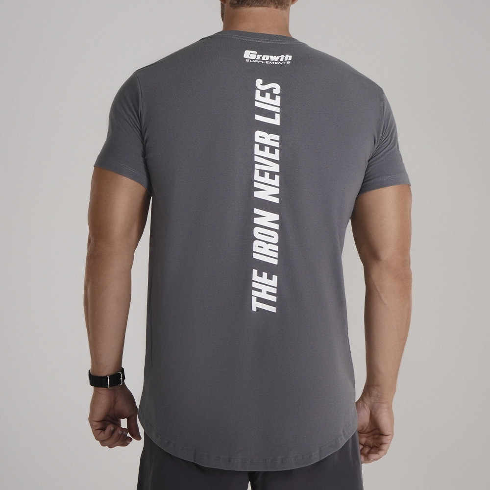 CAMISETA PREMIUM LONG GROWTH MAN CINZA - GROWTH SUPPLEMENTS