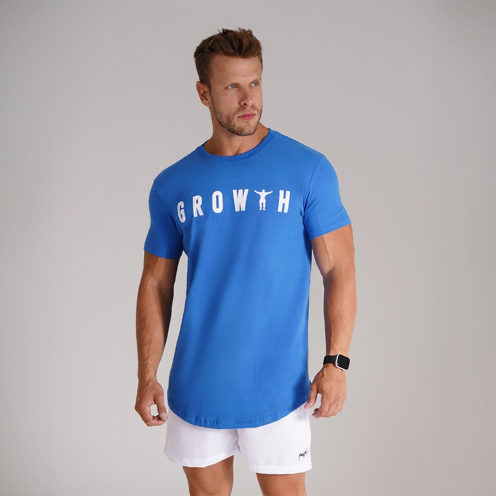 CAMISETA PREMIUM LONG GROWTH MAN AZUL - GROWTH SUPPLEMENTS