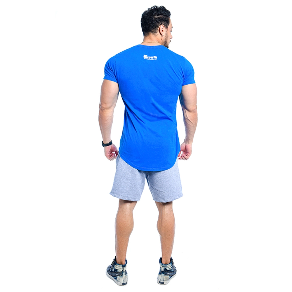 CAMISETA PREMIUM LONG GROWTH THE IRON AZUL - GROWTH SUPPLEMENTS