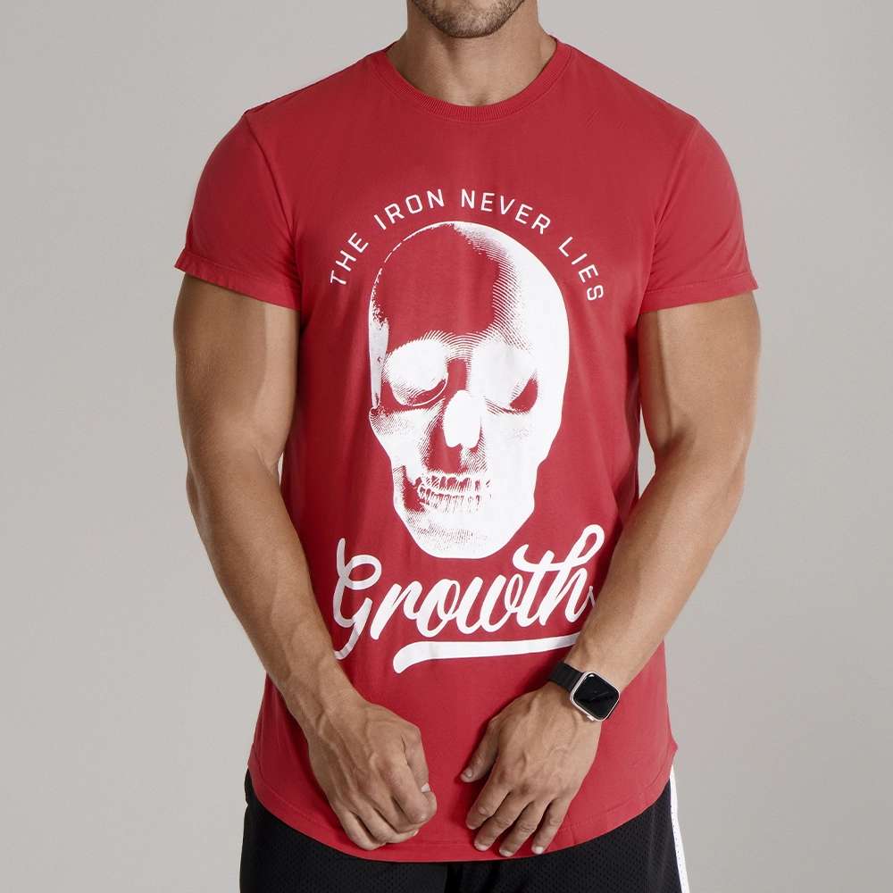 CAMISETA PREMIUM LONG GROWTH THE IRON VERMELHO - GROWTH SUPPLEMENTS