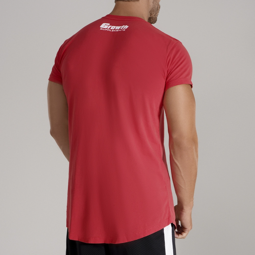 CAMISETA PREMIUM LONG GROWTH THE IRON VERMELHO - GROWTH SUPPLEMENTS