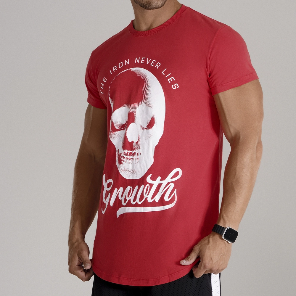CAMISETA PREMIUM LONG GROWTH THE IRON VERMELHO - GROWTH SUPPLEMENTS
