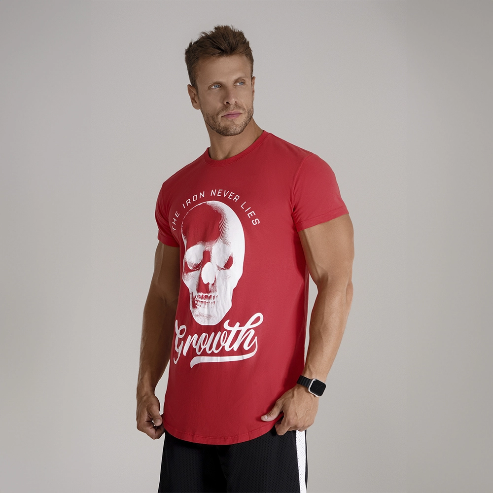 CAMISETA PREMIUM LONG GROWTH THE IRON VERMELHO - GROWTH SUPPLEMENTS