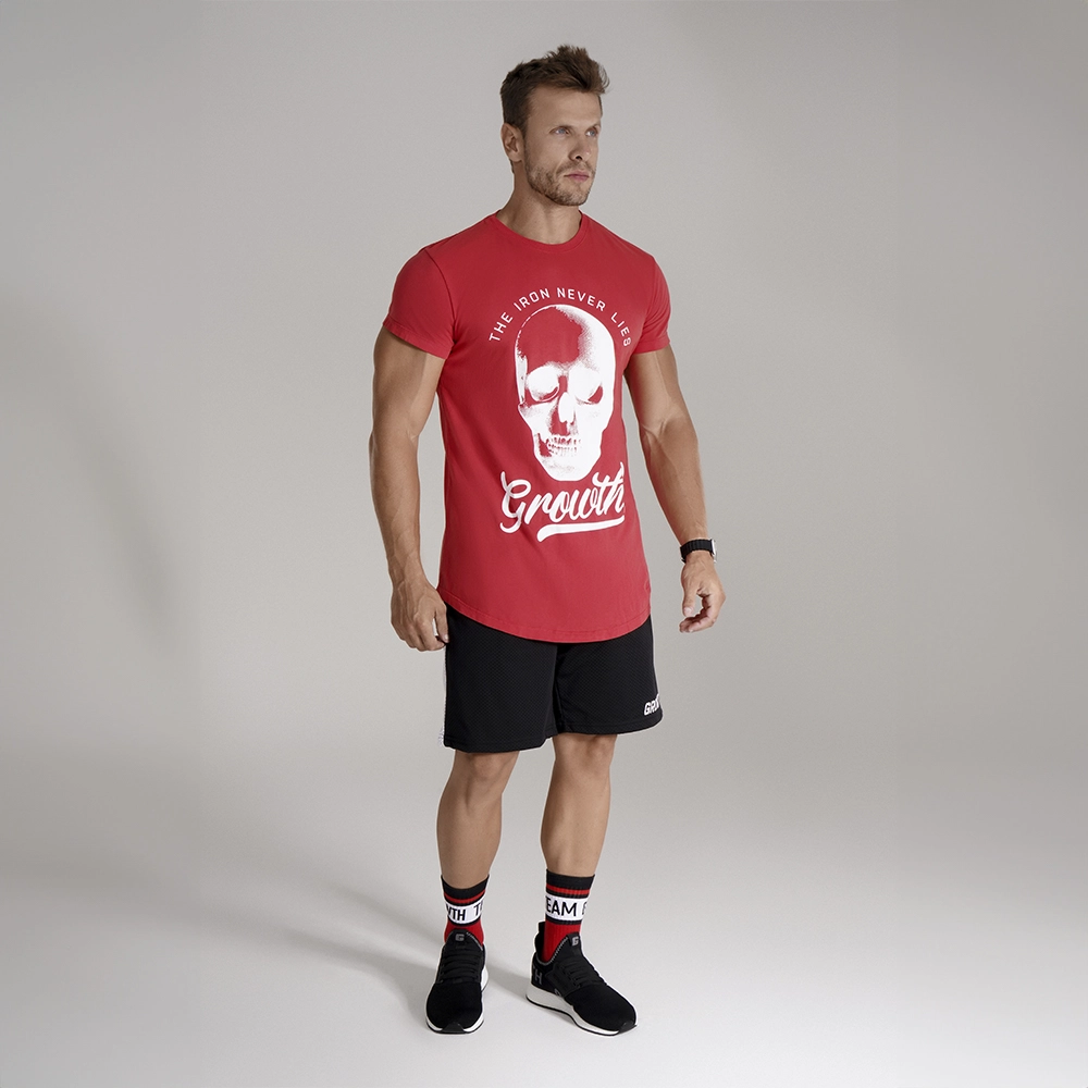CAMISETA PREMIUM LONG GROWTH THE IRON VERMELHO - GROWTH SUPPLEMENTS