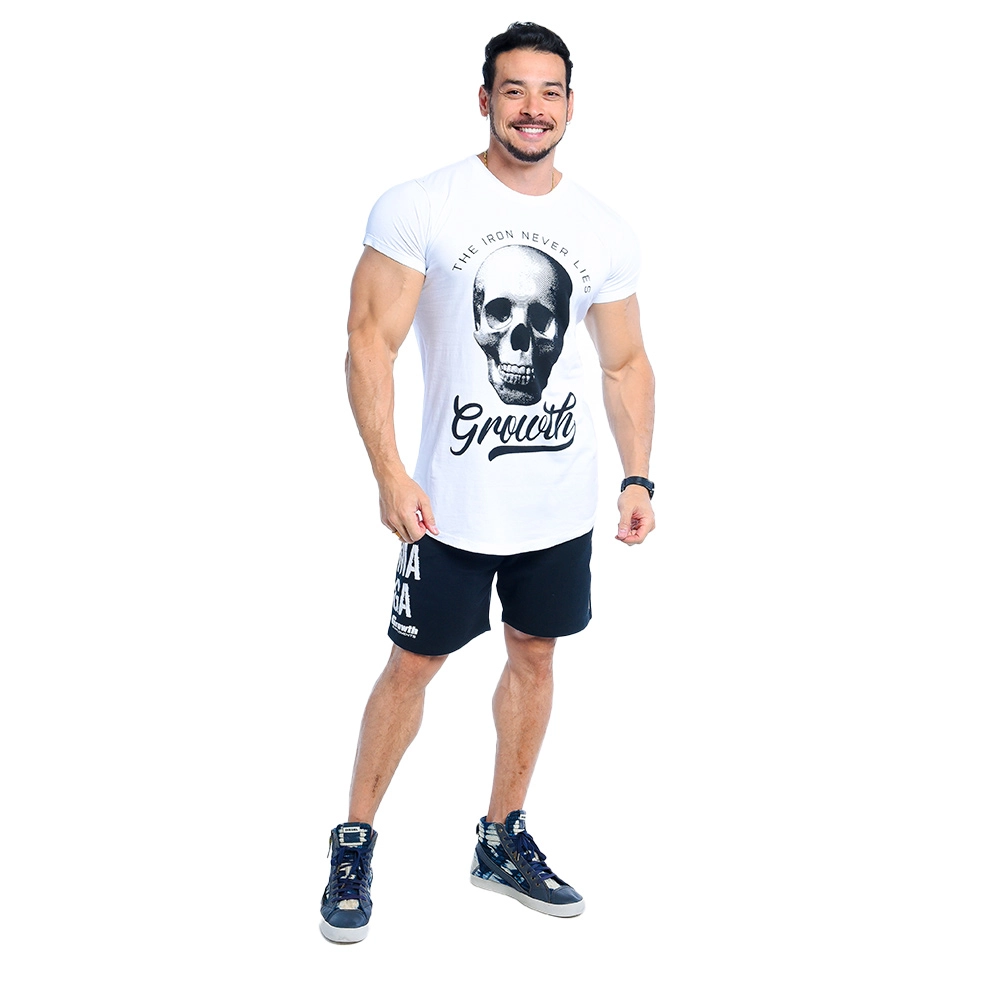 CAMISETA PREMIUM LONG GROWTH THE IRON BRANCA - GROWTH SUPPLEMENTS