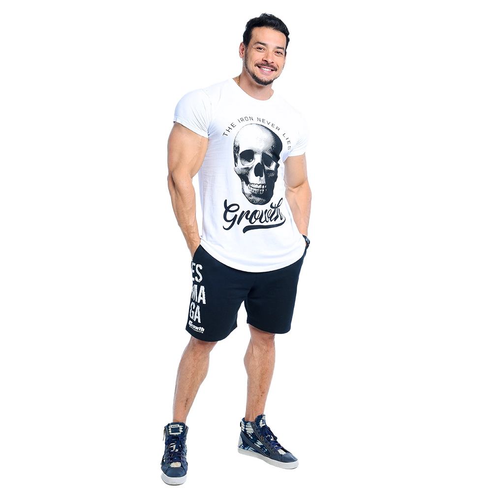 CAMISETA PREMIUM LONG GROWTH THE IRON BRANCA - GROWTH SUPPLEMENTS