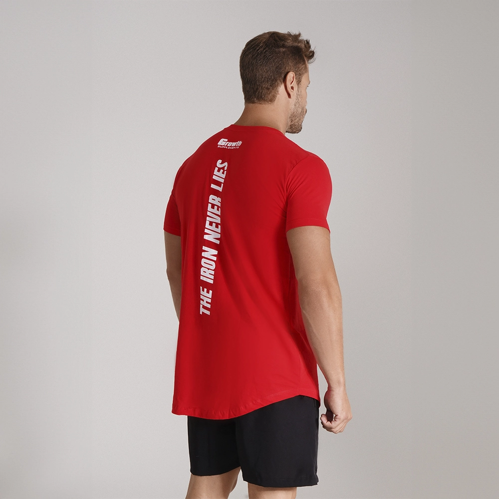 CAMISETA PREMIUM LONG GROWTH MAN VERMELHO - GROWTH SUPPLEMENTS