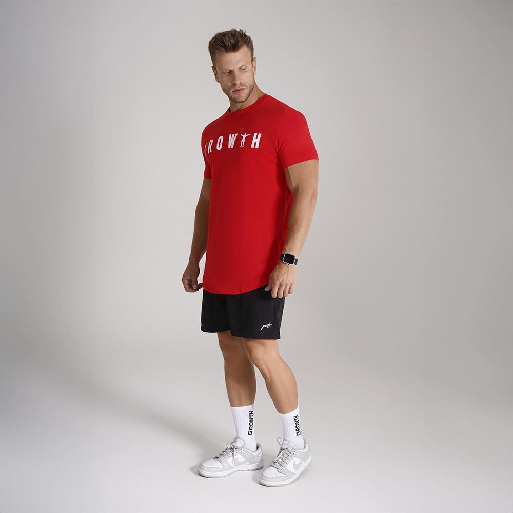 CAMISETA PREMIUM LONG GROWTH MAN VERMELHO - GROWTH SUPPLEMENTS