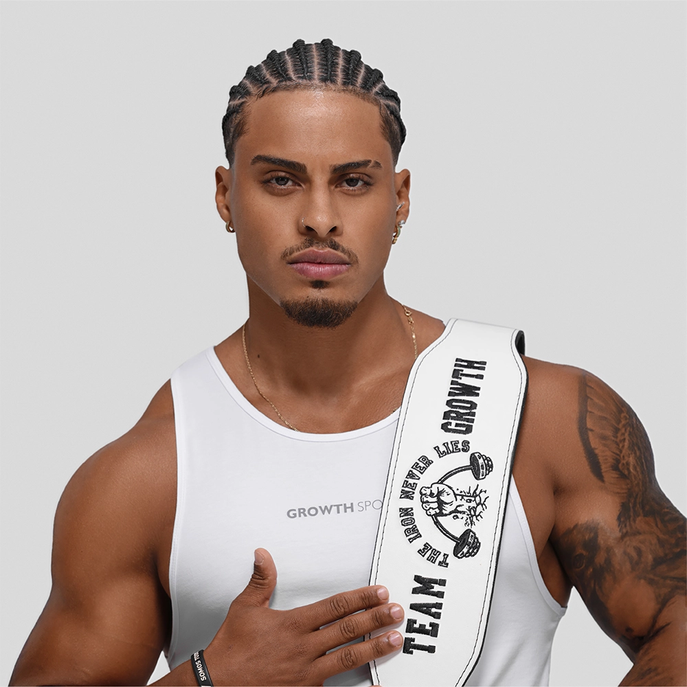 CINTURÃO BRANCO TEAM GROWTH THE IRON NEVER LIES - GROWTH SUPPLEMENTS