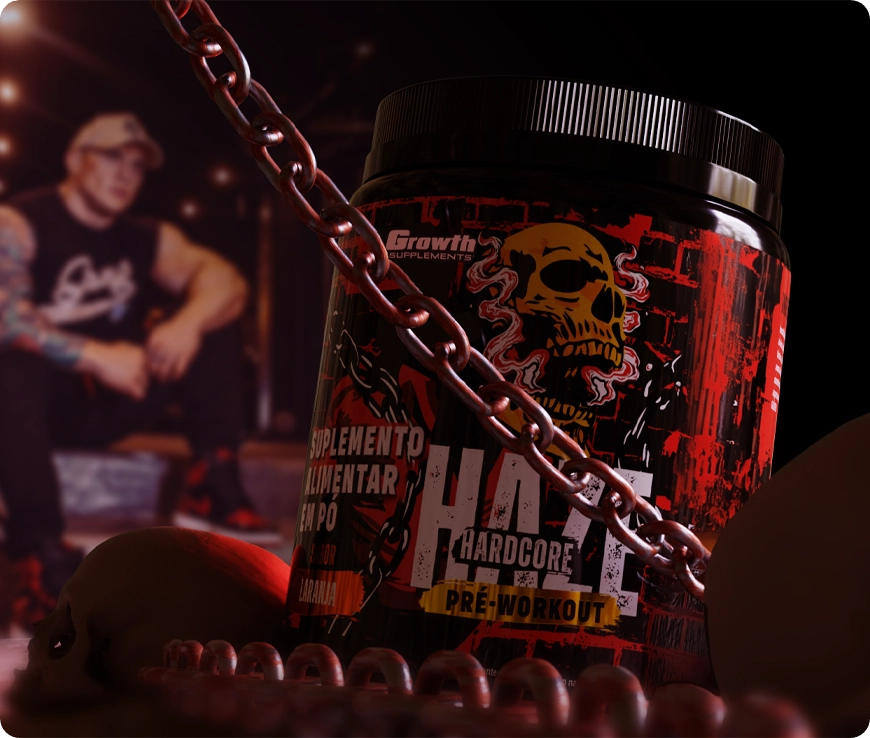 Fábio Giga - Atleta Growth Supplements dentro de uma academia fazendo exercícios