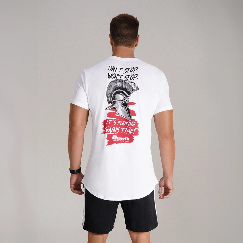 CAMISETA PREMIUM LONG CANT STOP BRANCA - GROWTH SUPPLEMENTS