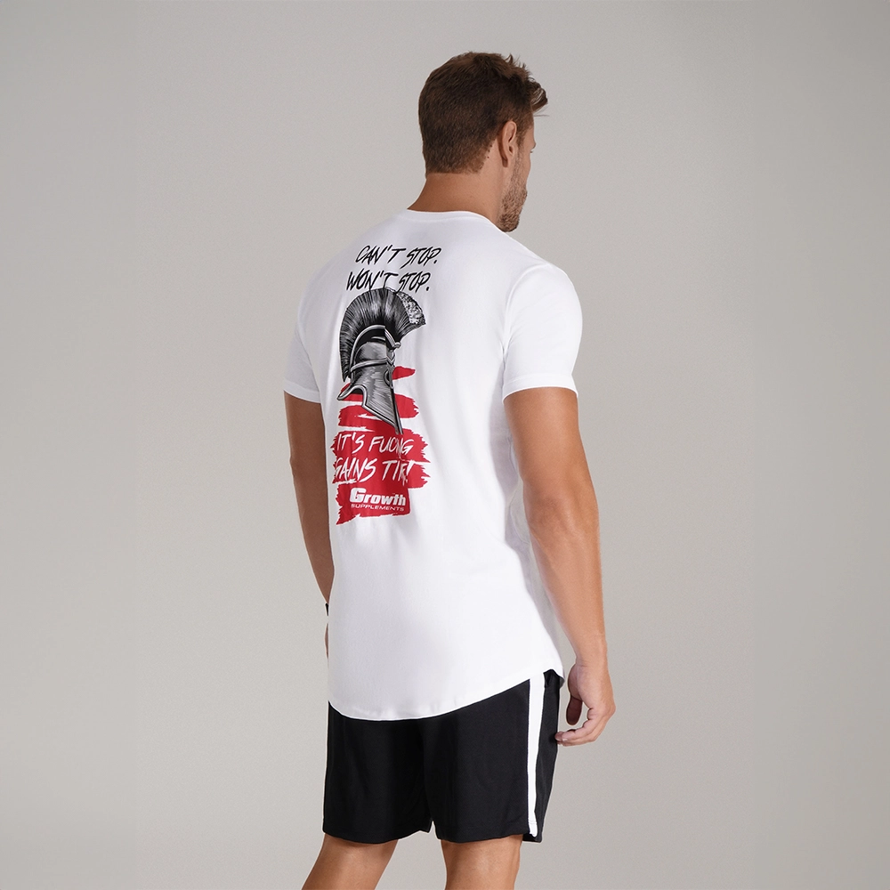 CAMISETA PREMIUM LONG CANT STOP BRANCA - GROWTH SUPPLEMENTS
