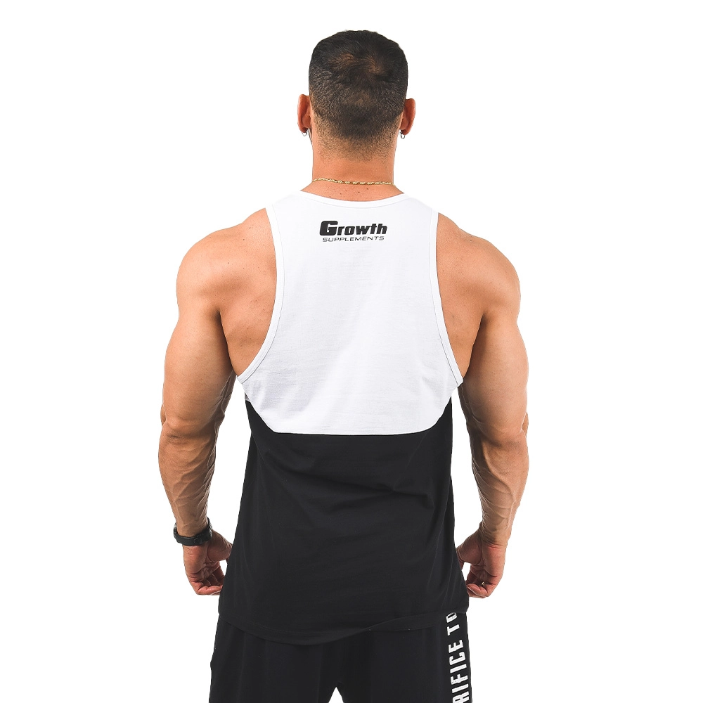 REGATA PREMIUM ESTILHAÇO RECORTE BRANCA - GROWTH SUPPLEMENTS - visão de trás - Atleta Felipe Franco TeamGrowth