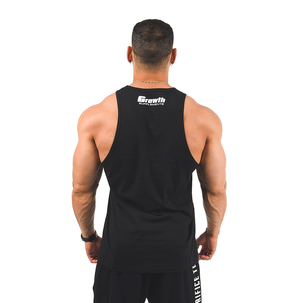 REGATA PREMIUM ESTILHAÇO RECORTE PRETO - GROWTH SUPPLEMENTS - visão de trás - Atleta Felipe Franco TeamGrowth