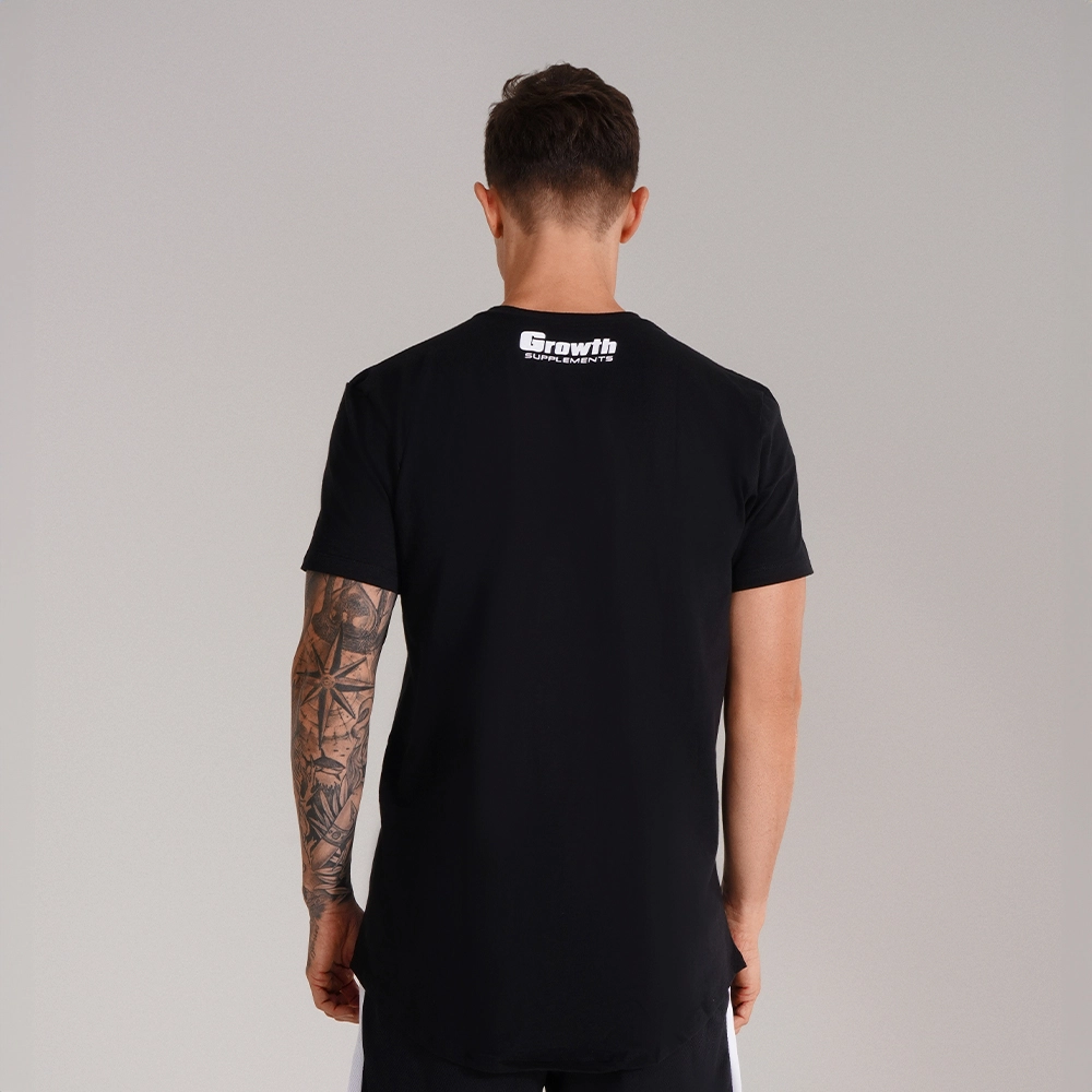 Camiseta Premium Long Recorte Preto