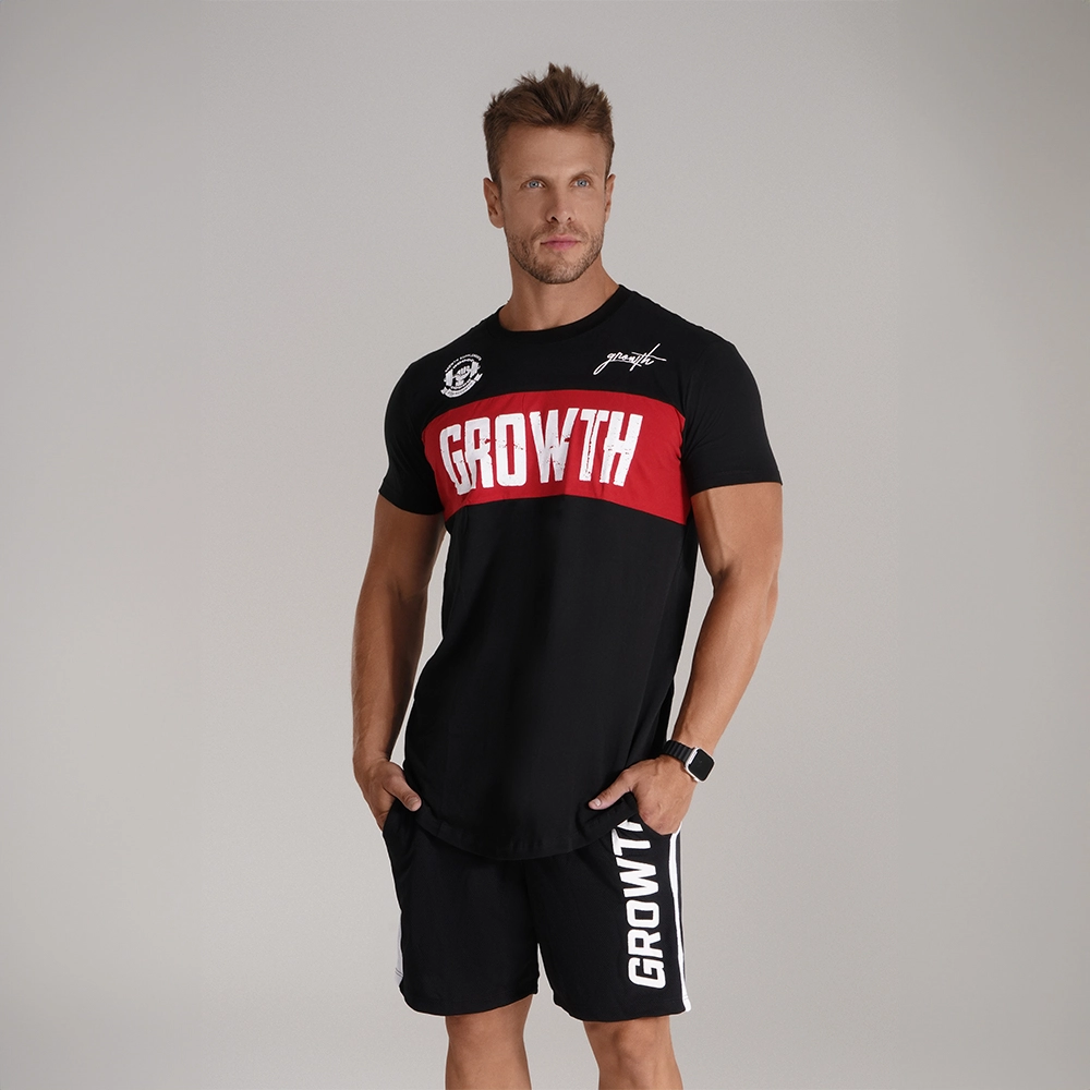 CAMISETA PREMIUM LONG CANT STOP PRETA - GROWTH SUPPLEMENTS