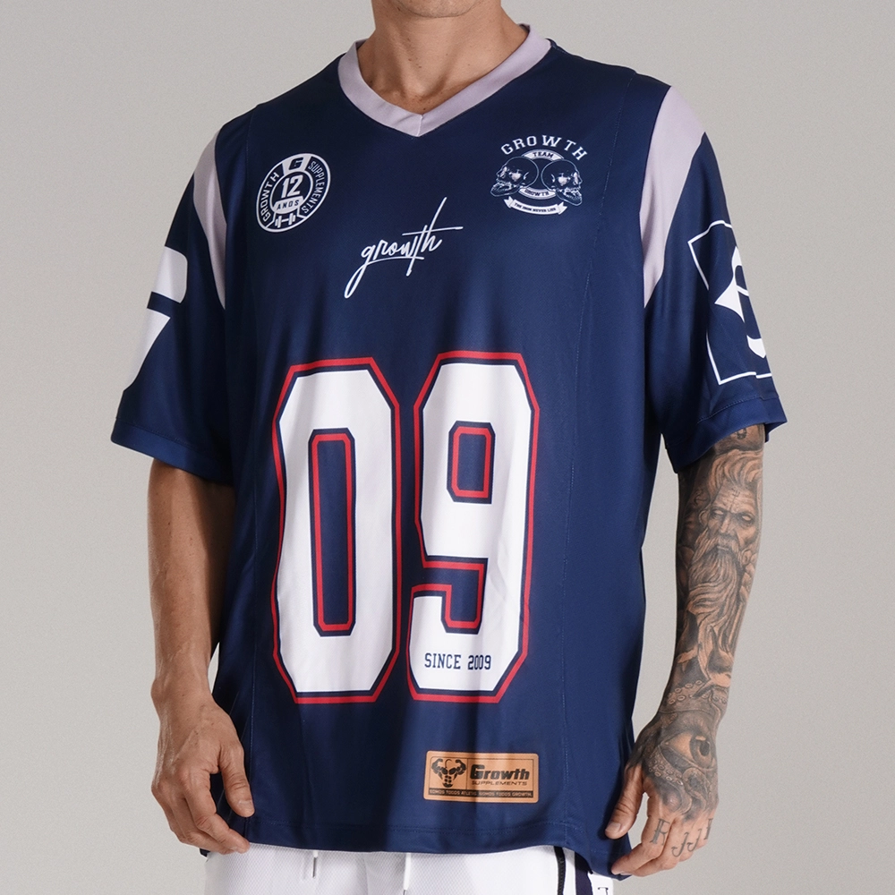 CAMISETA FUTEBOL AMERICANO AZUL SINCE 2009 GROWTH - EDIÇÃO ESPECIAL