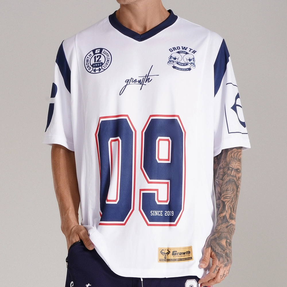 CAMISETA FUTEBOL AMERICANO BRANCA SINCE 2009 GROWTH - EDIÇÃO ESPECIAL