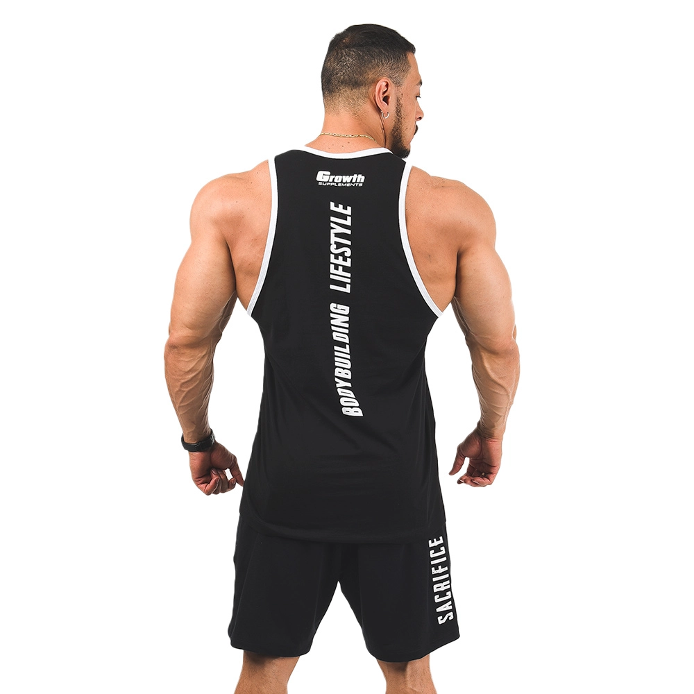 REGATA PRETA YOU VS YOU - GROWTH SUPPLEMENTS - visão de perfil