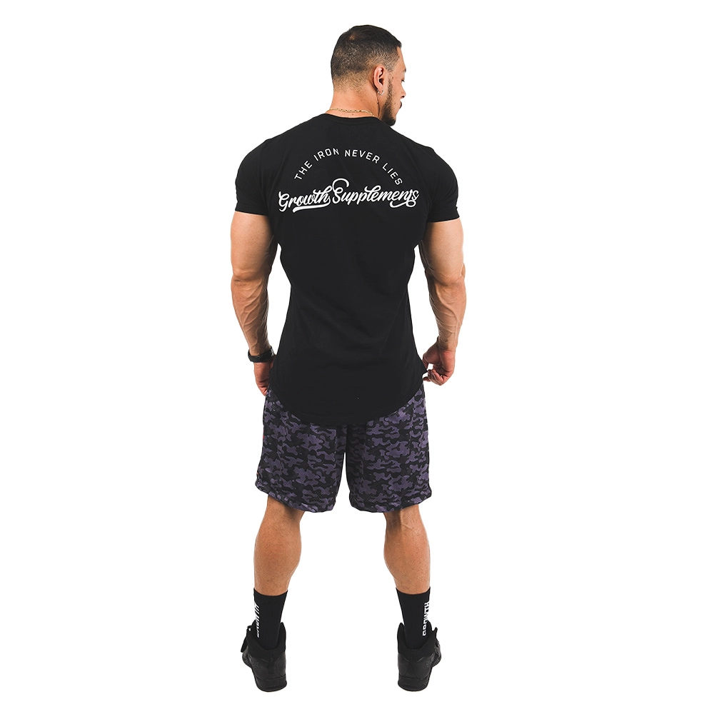 Camiseta Preta Premium Long Style Growth