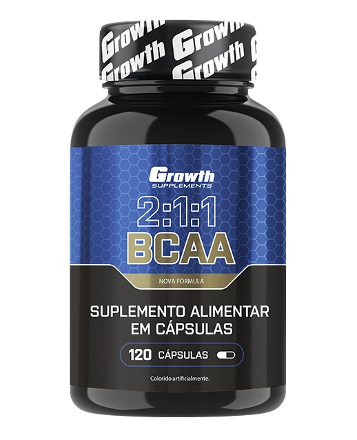 Foto do produto BCAA 2:1:1 (120 CÁPS) - GROWTH SUPPLEMENTS