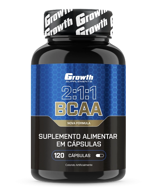 Foto do produto BCAA 2:1:1 (120 CÁPS) - GROWTH SUPPLEMENTS