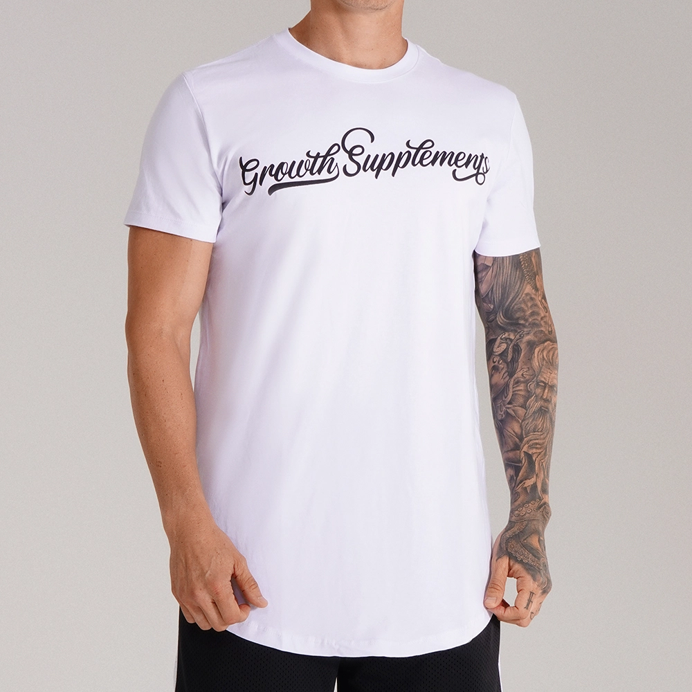 CAMISETA BRANCA PREMIUM LONG STYLE GROWTH - GROWTH SUPPLEMENTS