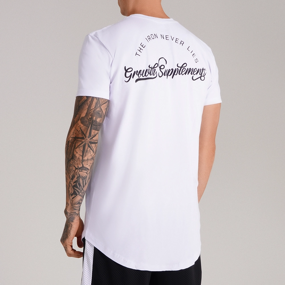 CAMISETA BRANCA PREMIUM LONG STYLE GROWTH - GROWTH SUPPLEMENTS