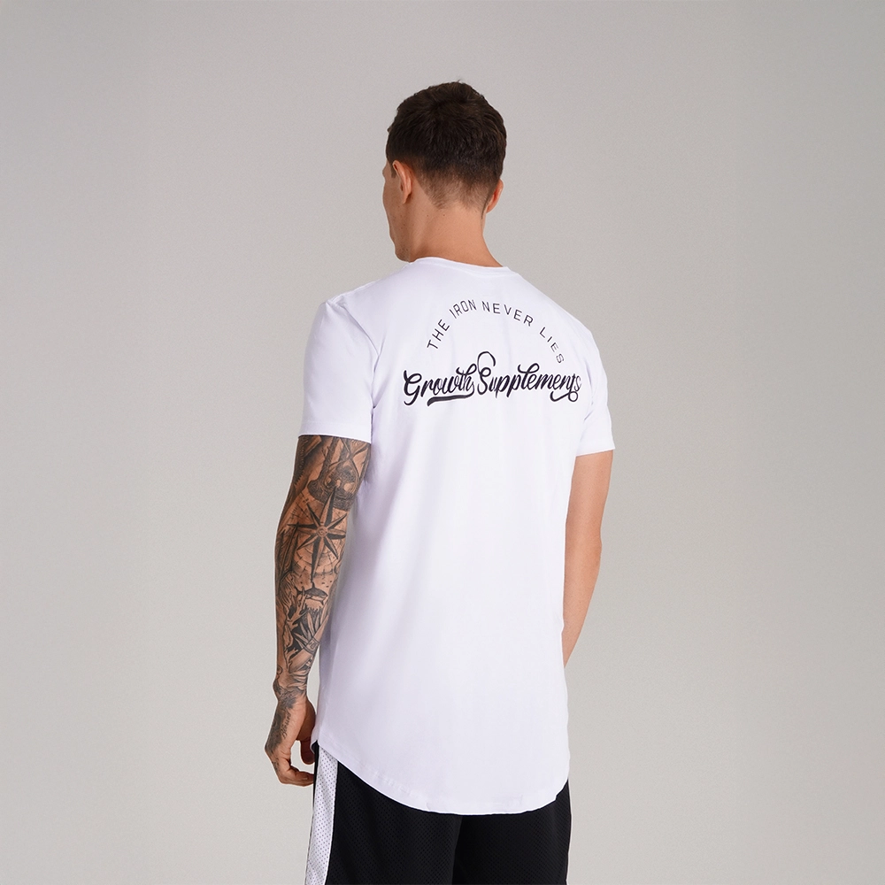 CAMISETA BRANCA PREMIUM LONG STYLE GROWTH - GROWTH SUPPLEMENTS