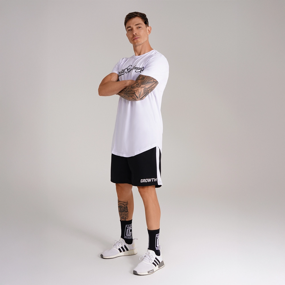 CAMISETA BRANCA PREMIUM LONG STYLE GROWTH - GROWTH SUPPLEMENTS