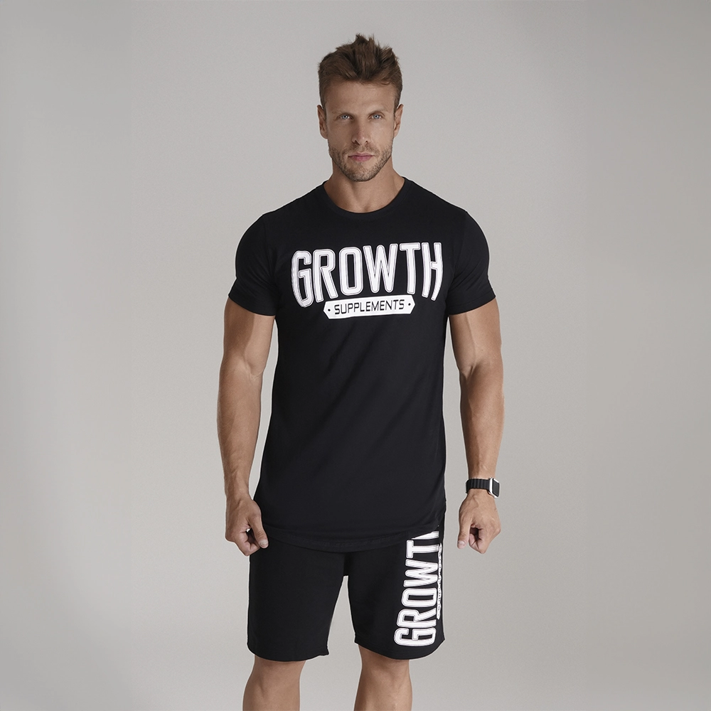 Camiseta Premium Long Caixa Alta Preta