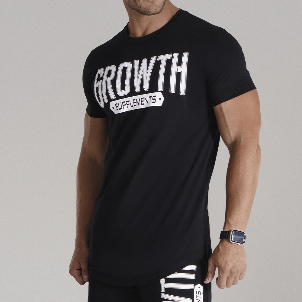 Camiseta Premium Long Caixa Alta Preta