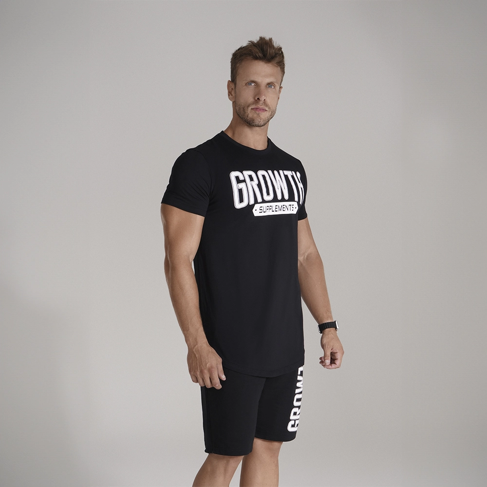 Camiseta Premium Long Caixa Alta Preta