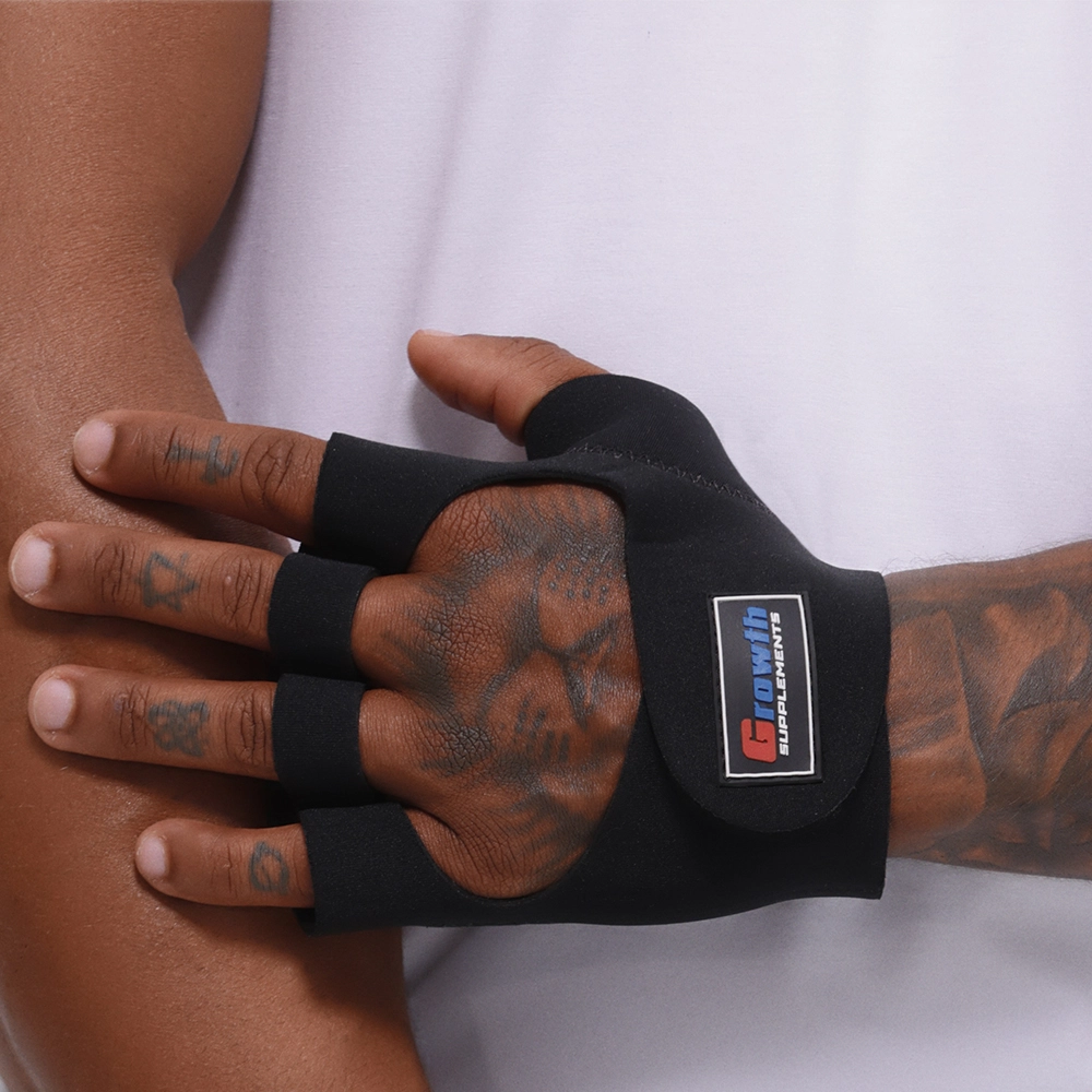 LUVA DE TREINO PRETA GROWTH (PAR) - GROWTH SUPPLEMENTS