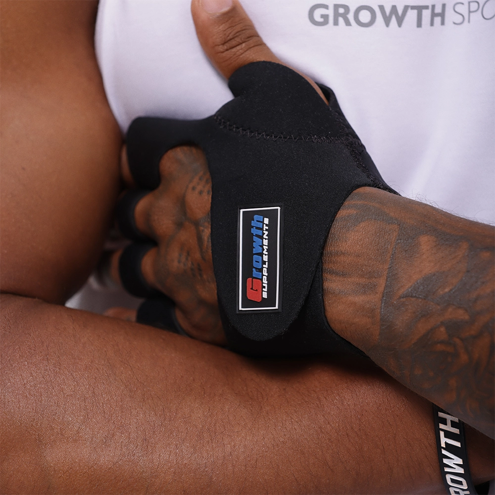 LUVA DE TREINO PRETA GROWTH (PAR) - GROWTH SUPPLEMENTS