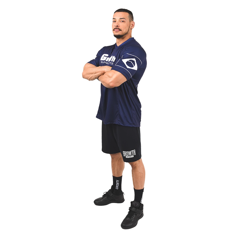CAMISETA FUTEBOL AMERICANO ROXA SINCE 2009 GROWTH - EDIÇÃO ESPECIAL - visão frontal - Atleta Felipe Franco TeamGrowth