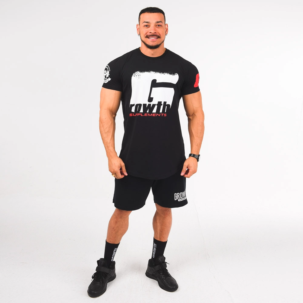 Camiseta Preta Dry Fit Team Growth